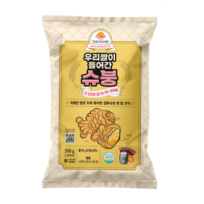 [담짜몰/반쿡] 우리 쌀이 들어간 슈붕 500g(붕어빵/슈크림)